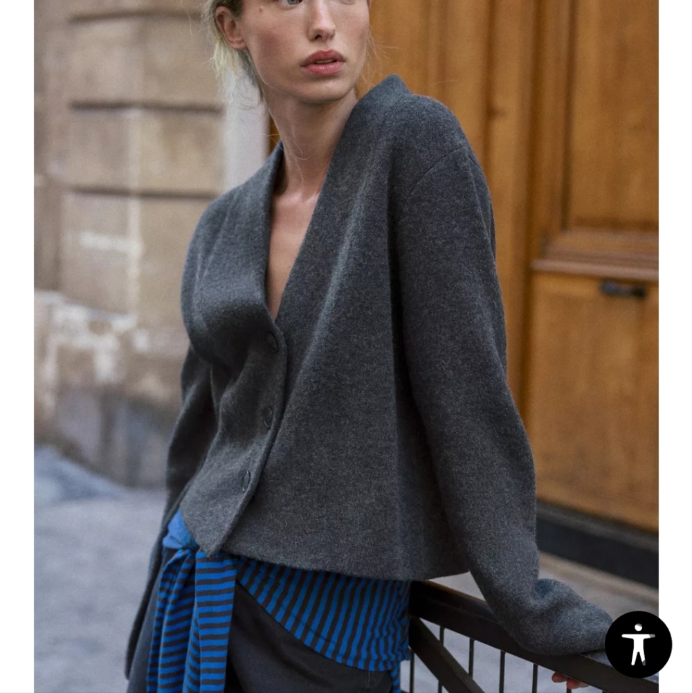 Zara Gray Women's Cardigan Sweater